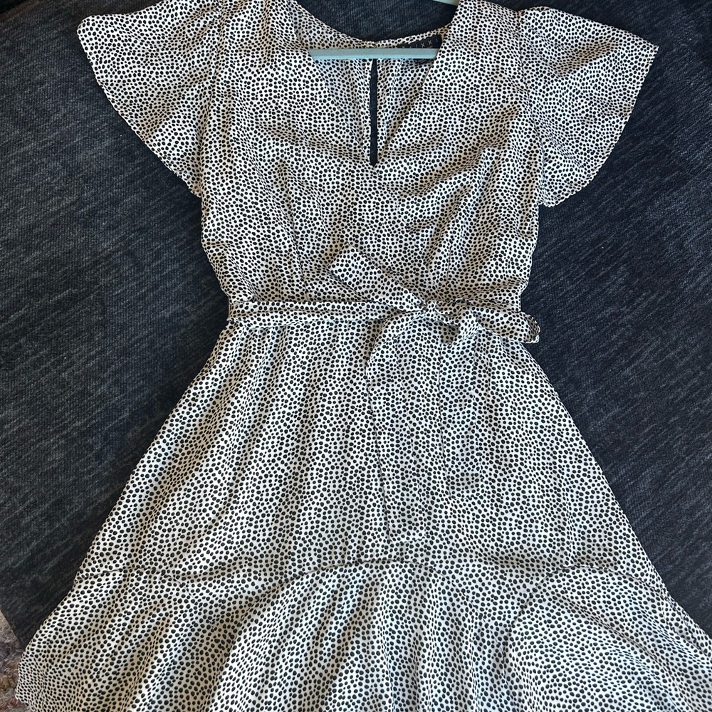Black and White Patterned Dress